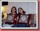 Doilies for the girls made by their great great grandmother, Mary Conzatti Moser Farrell.