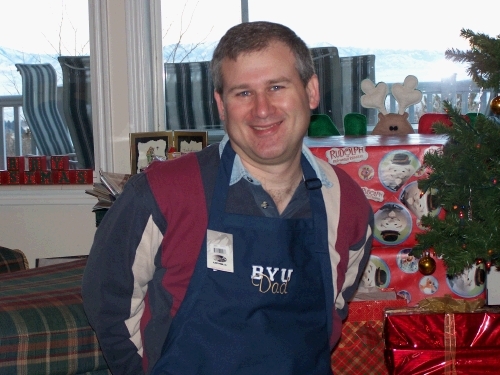 A BYU apron for a BYU Dad.