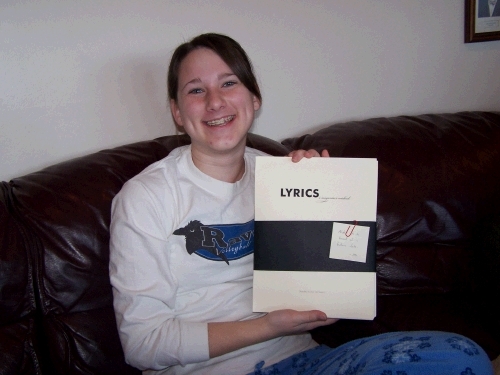 Phillip designed and printed this book for Madeleine to keep track of her favorite music lyrics.