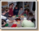 A big fondue party with our friends and neighbors, the Lundgrens.