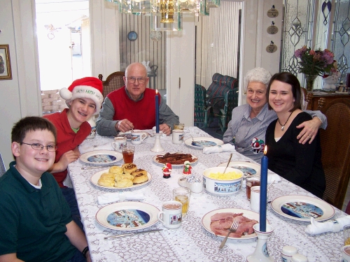 The traditional breakfast photo.