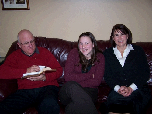 Grandpa, Madeleine and Valerie.