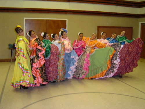 Native dress -- folk dancing.