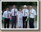 Loren with the senior missionary couple in their mission, the Hinckleys.