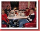 The "boy cousin" table -- L-R Benjamin Israelsen, Clark Brown, Justin and Parker Morgan.