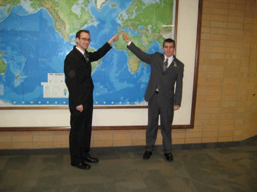 Phillip and his companion Elder Peterson