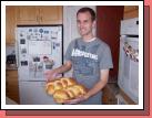 Loren showing off his beautiful (and tasty!) challa bread