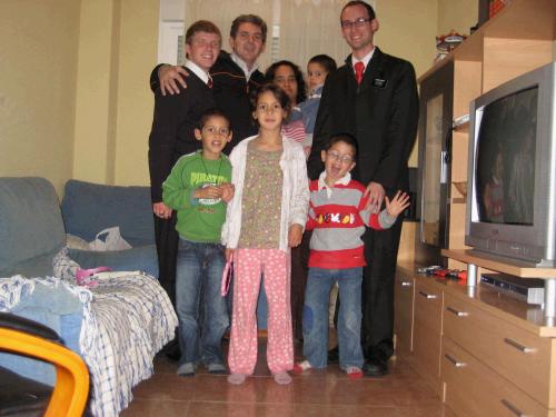 Valentin and Eli, some of our ward missionaries, and their children. Valentin is actually from Badajoz, and his wife is from Cuba. They liked to have us over to eat.