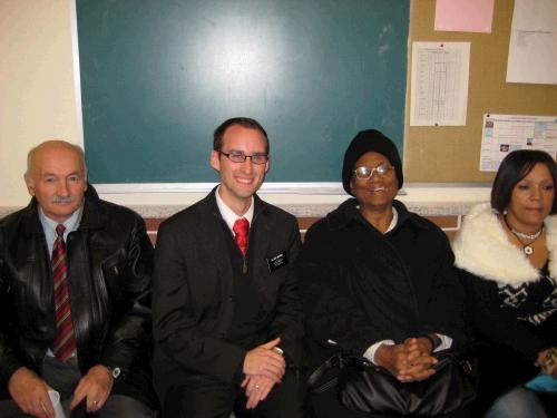 Me with the amazing Esther. The two people on the sides are friends she invited to the party. Esther is from the Bronx and was born in 1934, I think (or around there)!