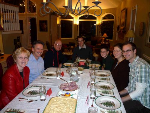 Loren's and Anne's friends Bev and Alan from Canada joined us for Christmas Eve dinner.