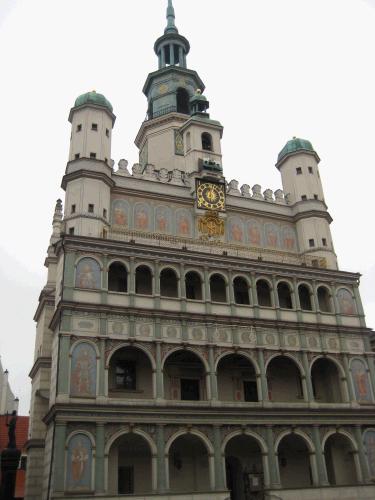 This clock in the Poznan Rynek (town square) is a lot of fun. When the clock strikes the hour, an elaborate animation occurs that involves some goats butting heads.