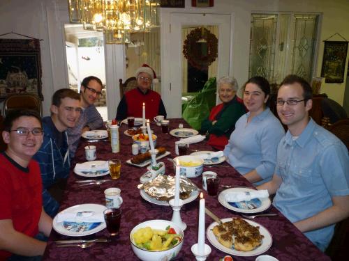 Grandma's yummy Christmas breakfast.