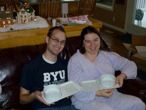 Sandwich soup platters for the newlyweds.