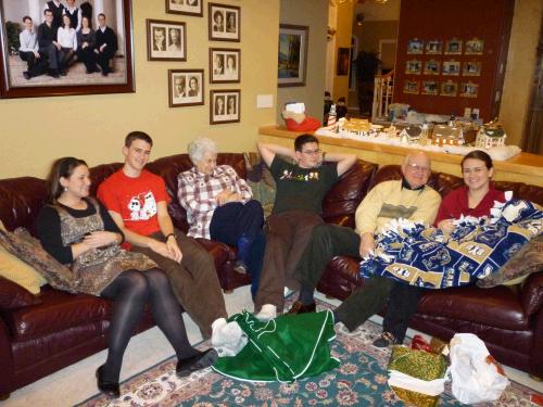 The gang in a bit of an "after-dinner food coma" as Madeleine is fond of saying.