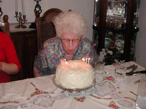 She can still blow out all her own candles...just kidding...