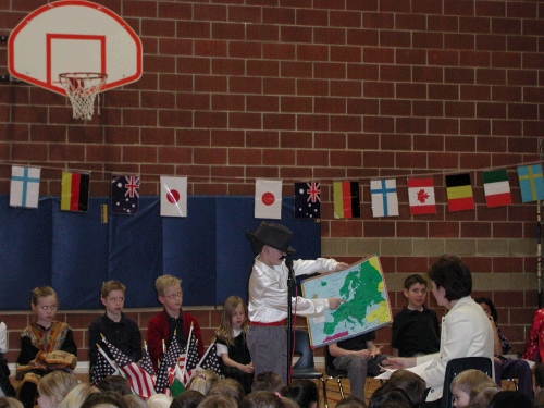 Clark's 2nd grade assembly.  He was an Italian...