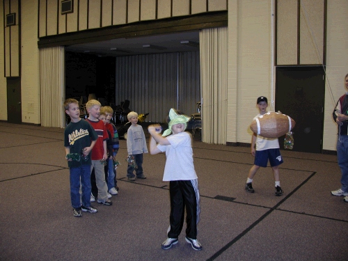 The finale to the party was the football piata.