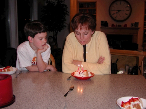 Nothing beats angel food cake with strawberries and yogurt - wow look, I'm only 2 years old!