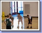 Elliot waiting to rebound a free throw.