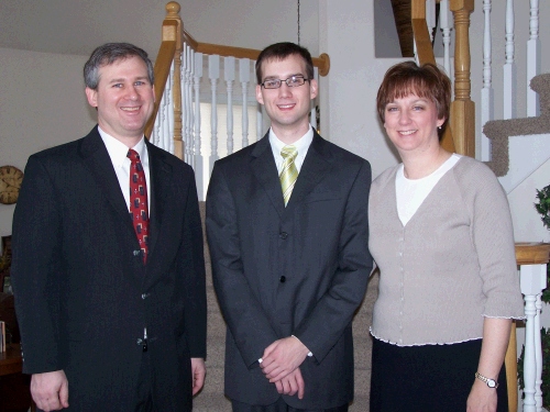 Here we are with Loren just before leaving for the MTC.  Our last few minutes at home together....