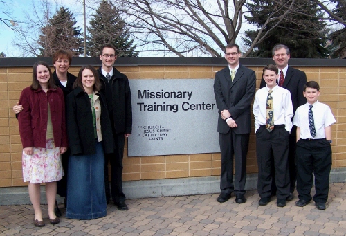 The whole family at the Missionary Training Center.  What an exciting day!