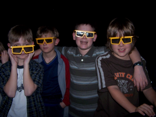 I wonder what I looked like with their 3D glasses on?!