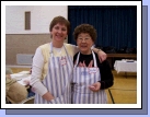 One of the ladies on my committee -- we had matching aprons donated by the owner of Rhodes Rolls who lives in our neighborhood.  People were so generous!