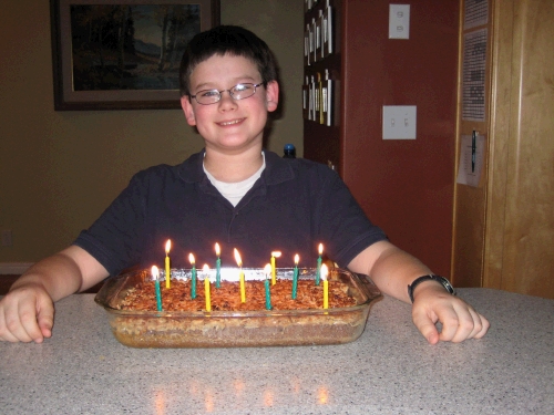 Eleven candles -- not a little kid anymore....