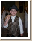 Clark dressed up as Wilbur Wright for Famous American Day in 5th Grade.