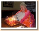 She did have a little trouble blowing out the candles -- that's what needing oxygen will do for you!