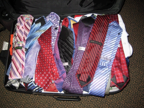 A few of the ties in in his extensive tie collection.  If you need a tie for a special occasion, just call Loren!