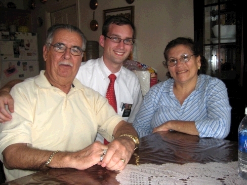 We met with many wonderful people.  This is Bother and Sister Alaniz.  They have only been members for a few years.