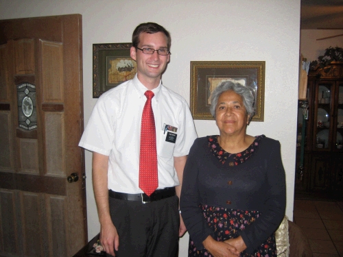 All the sweet sisters wanted to hug Loren good-bye, but couldn't because he was still a missionary.