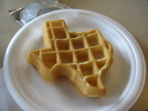 Texans are so proud of their state, that the waffles come out looking like Texas!