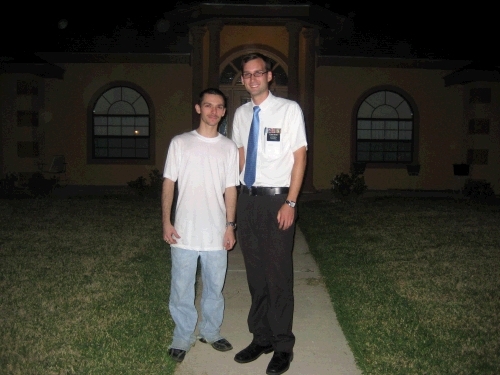 On the way to Laredo, we stopped on the off chance we might be able to find Germain Alanis and he was actually out working in the yard.  Loren was glad to get to say good-bye.  He and his girlfriend, Edith were the first people he taught that were baptized.