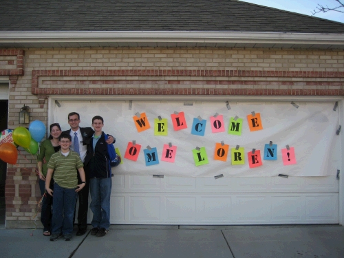 Welcome home Elder Brown!