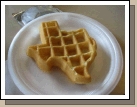 Texans are so proud of their state, that the waffles come out looking like Texas!