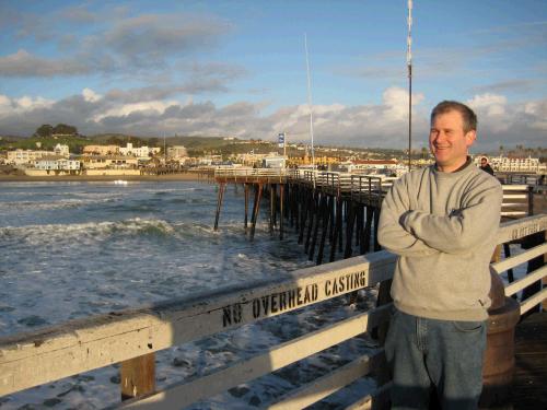 As the sun was starting to set, we went ahead and walked out to the end of the pier.  People were fishing and there were several surfers to watch.