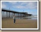 Our first walk on the beach down to the pier.