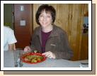 My birthday dinner -- Alan's famous Steak Diane,  I don't know if I can wait another whole year to have it again.  I wonder if he would make it for me for Mother's Day?  Hm....?