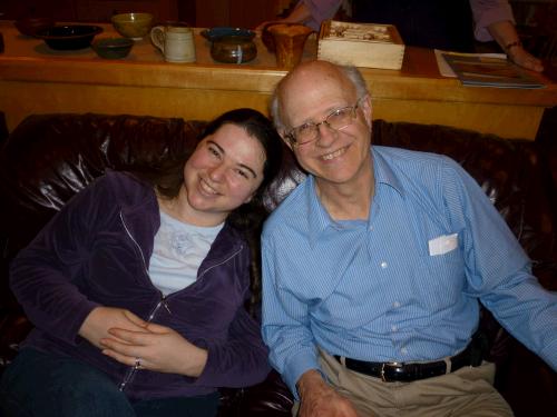 Anne's parents were in town, but only her dad joined us for dinner -- her mom wasn't feeling well.  It's fun to get together with them occasionally.