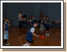 Clark is warming up for his last Jr. Jazz game of the season.