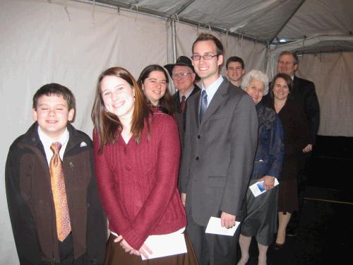 The happy Brown group: Clark, Madeleine, Anne, Wally, Loren, Elliot, Pat, Tess and Alan...