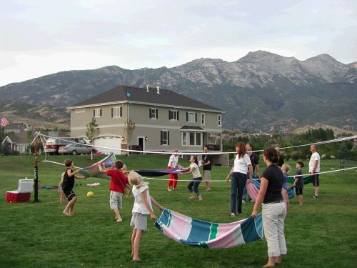 Water balloon volleyball -- It seemed like the younger kids were better at it than the old guys.  Although I still say my towel was smaller than everyone else's!