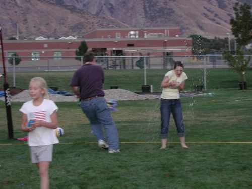 Madeleine was not a happy camper, but after getting her dad a couple of times, I guess she sort of had it coming!