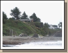 This is looking up at our house from down on the beach.  Our stairs are actually around on the other side of the rocks.