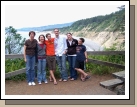 The happy group in front of the Agate Beach overlook.