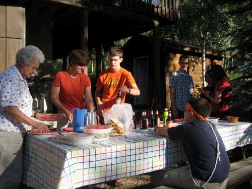 Gettin' the dinner on.