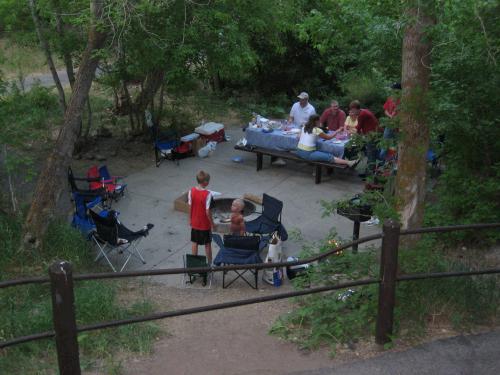 Our little camp site from above.