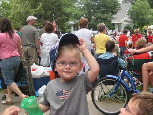 Dallin having fun at the parade.